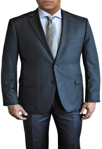 New Blue Mini Grid All Wool Designer Suit by Daniel Hechter to Size 58R and 58L