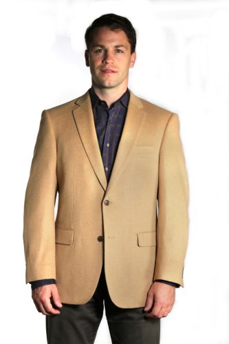 Big and Tall Classic Camel Hair Sportcoat to Size 60 in Short, Regular, Long and Extra Long Lengths in Camel or Black