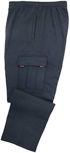 Big and Tall Fleece Cargo Pocket Pants to Size 3X Tall and 8X Big in 3 Colors