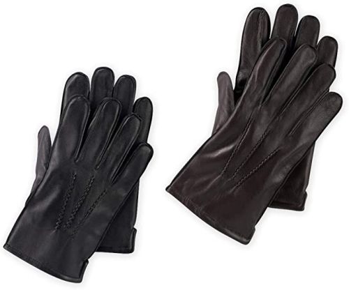 Big and Tall Premium Fleece Lined Dress and Casual Leather Gloves Sizes 2X to 5X for Extra Big Hands in Black and Brown