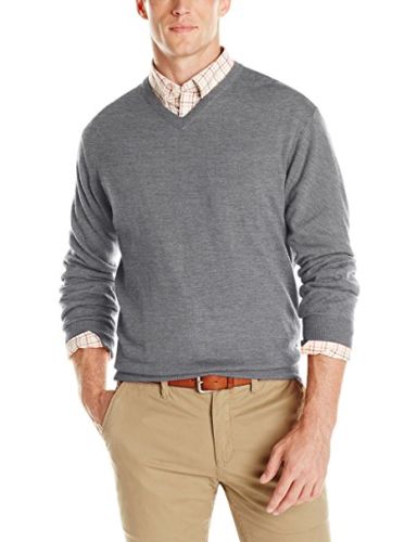 Merino Blend Montgomery V-Neck by Cutter and Buck