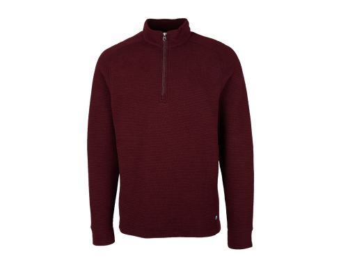 Luxury Textured Half Zip Mockneck Pullover in 4 Colors by Cutter and Buck
