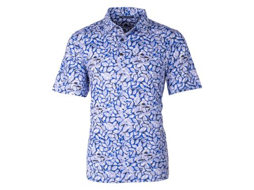 Hawaiian Floral Petal Print 50+ UPF Sun Protection Polo by Cutter and Buck