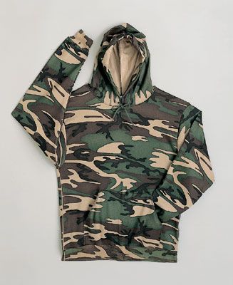Hooded Pullover Camo Sweat Top