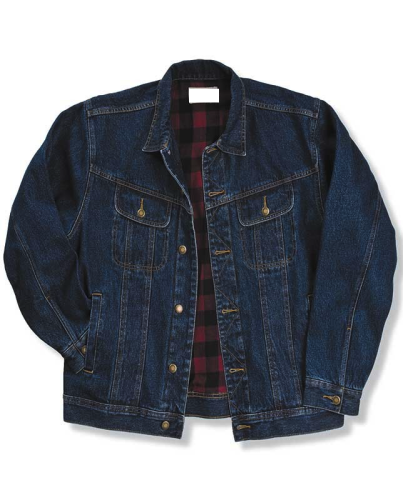 Flannel Lined Denim Jacket to Size 6X and 2XT