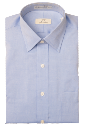 All Cotton 80s 2Ply Non-Iron Dress Shirts Laydown Collar to 22 Neck 