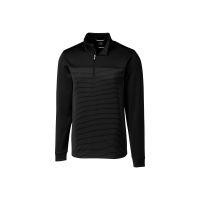 Big and Tall Striped Stretch 1/4 Zip with UV Protection in 2 Colors by Cutter and Buck