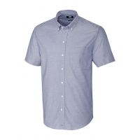 Luxury Stretch Short Sleeve Oxford Dress and Casual Shirts in 3 Colors and Patterns by Cutter and Buck