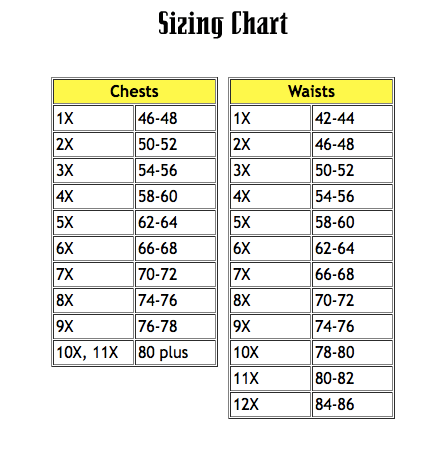 Size Guide, Size Guide For Men, Sizing Chart 